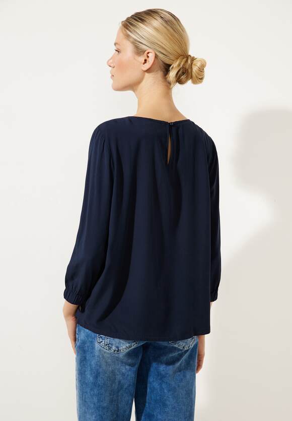Blue Online-Shop Deep Falten mit ONE | STREET ONE Bluse - Damen STREET Unifarbene