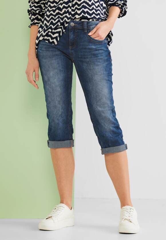 Casual fit jeans in 3/4-lengte