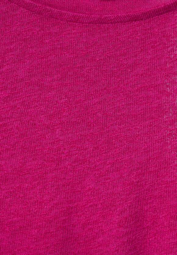 in Online-Shop T-Shirt STREET Oasis - Pink ONE | Leinenlook Damen STREET ONE
