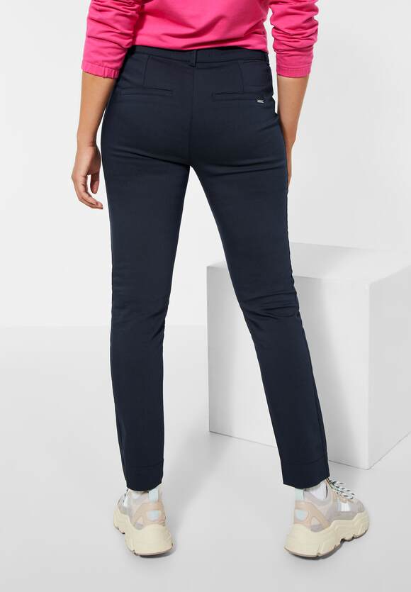 STREET ONE Slim Fit Hose in Unifarbe Damen - Style York - Mighty Blue | STREET  ONE Online-Shop