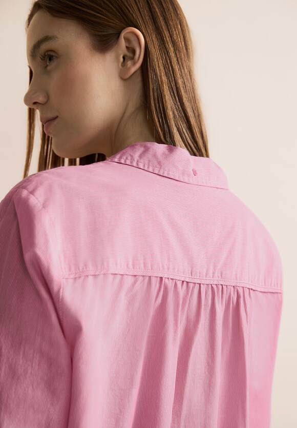 STREET ONE Streifen Hemdbluse Damen - Cozy Pink | STREET ONE Online-Shop