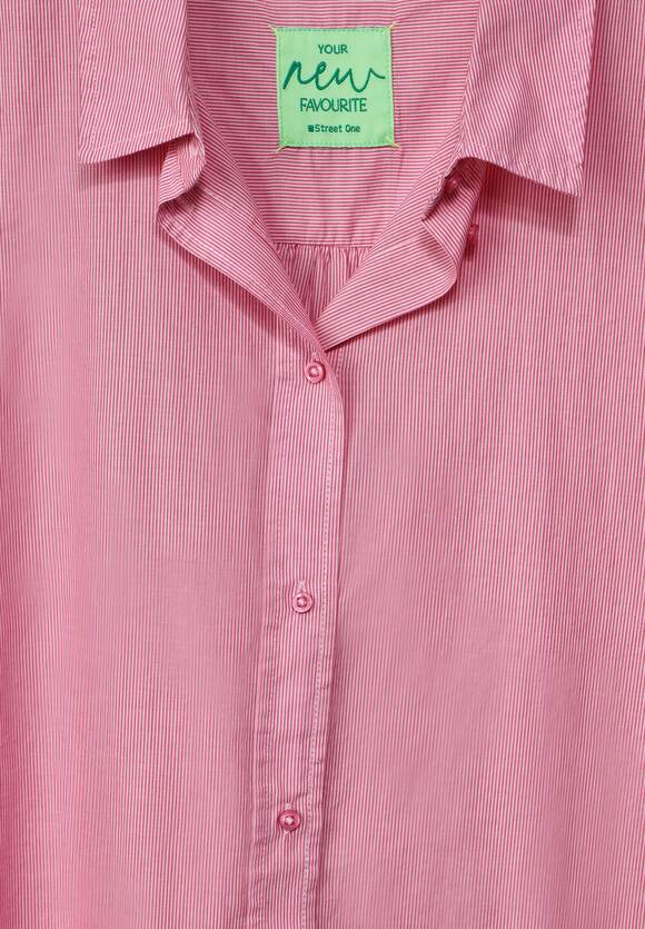 STREET Streifen ONE | Pink - STREET ONE Damen Cozy Hemdbluse Online-Shop