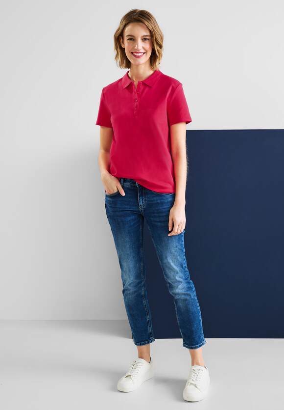 STREET ONE Poloshirt in Damen Online-Shop - Red | Unifarbe STREET Fiesta ONE
