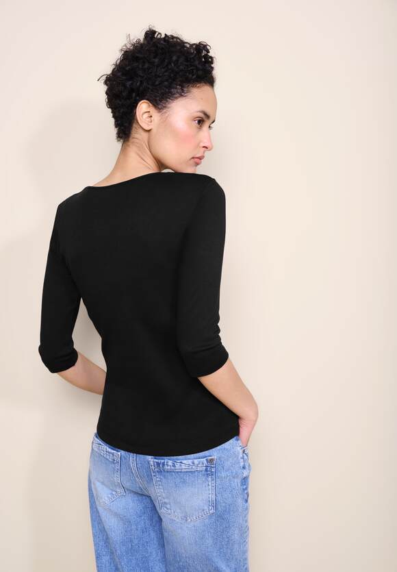 STREET | Style - - Black ONE Shirt Damen Unifarbe STREET Online-Shop ONE Pania in