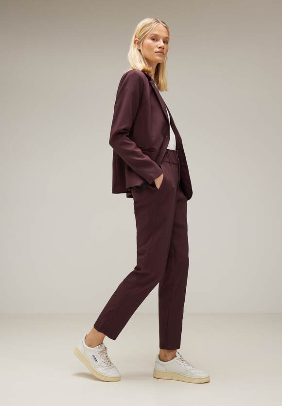 STREET ONE Twill Blazer in Unifarbe Damen - Style Hanni - Purple Brown | STREET  ONE Online-Shop