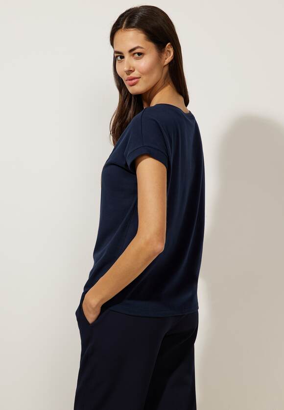 ONE | mit Online-Shop T-Shirt STREET - Deep ONE Blue Pailletten Damen STREET
