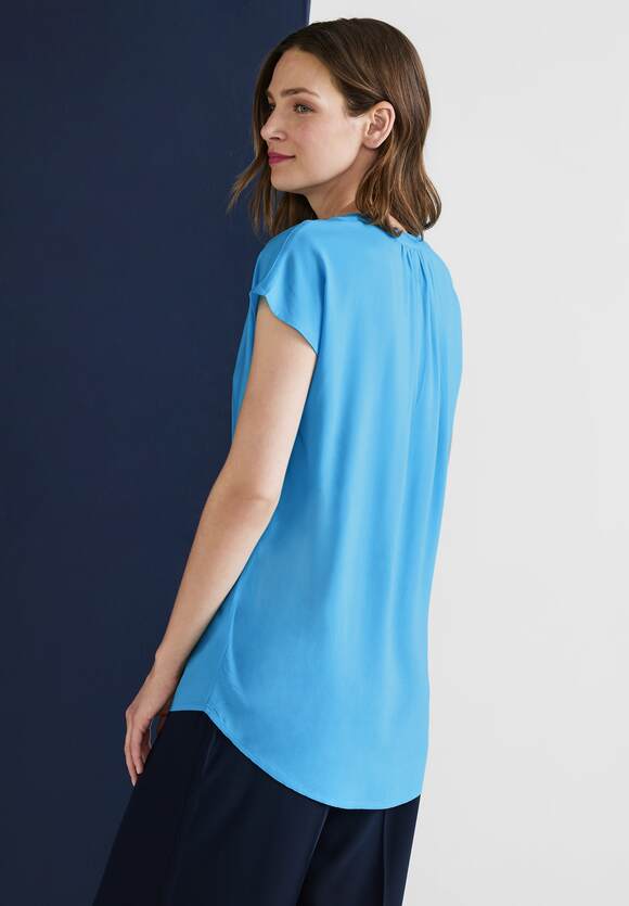 STREET ONE Viskose Long Blusenshirt ONE Splash | Online-Shop Damen - Blue STREET