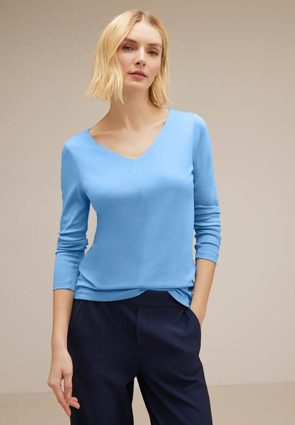 Damen STREET Shirt Blue ONE | ONE Streifenmuster Online-Shop STREET mit Mighty -