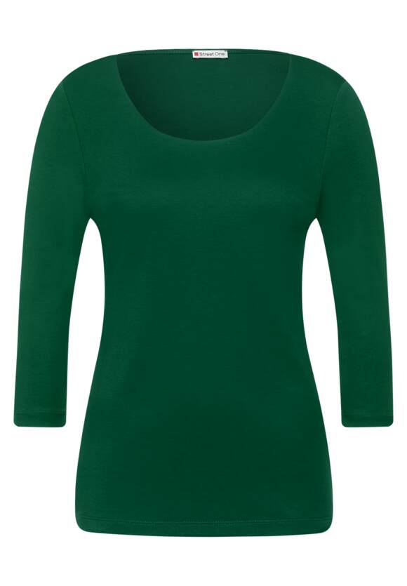 STREET ONE Basic Shirt Damen - Style Pania - Timeless Green | STREET ONE  Online-Shop