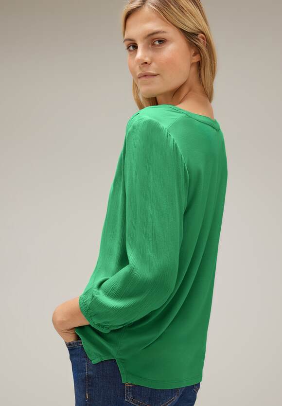 STREET ONE Shirt | Materialmix ONE Damen Fresh Gentle - STREET Online-Shop Green