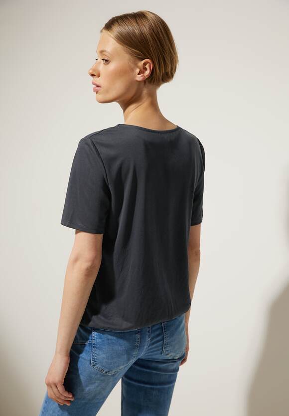 STREET ONE Seidenlook Shirt Damen - ONE | STREET Online-Shop Black