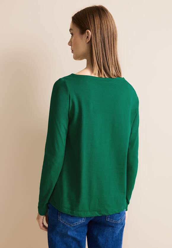 STREET ONE Basic Langarmshirt Online-Shop Fresh - STREET | Green ONE Spring Damen