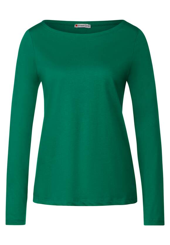 STREET ONE Basic Langarmshirt Damen Green ONE Online-Shop | STREET Fresh Spring 