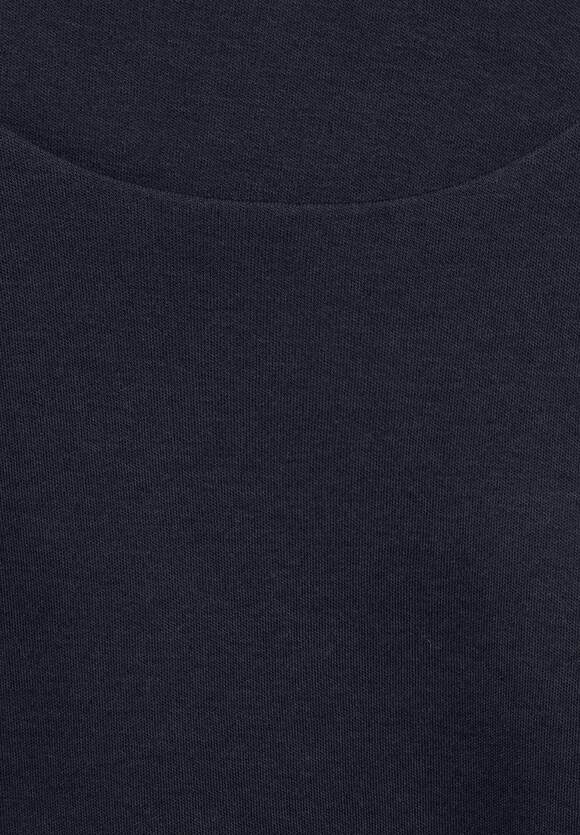 STREET ONE Unifarbe Pania Damen - Online-Shop Blue STREET | Shirt - ONE in Deep Style