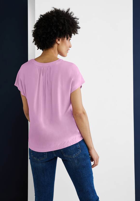 STREET ONE Blusenshirt in Damen Love Unifarbe ONE Online-Shop STREET - | Rose