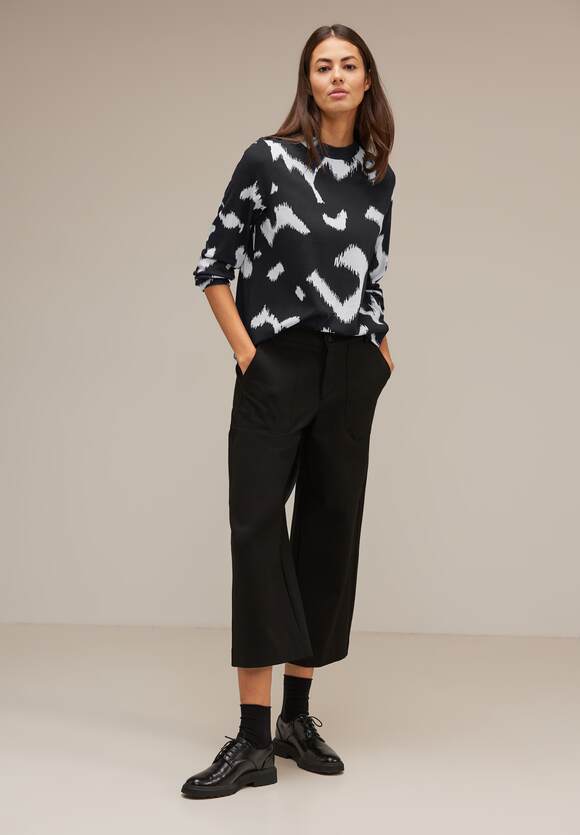 ONE STREET Jaquard | STREET ONE Online-Shop Shirt Damen - Muster mit Black