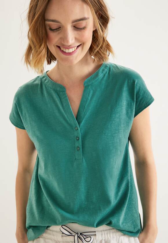 Crista STREET - - Online-Shop in Style Splash ONE Unifarbe | ONE STREET T-Shirt Blue Damen