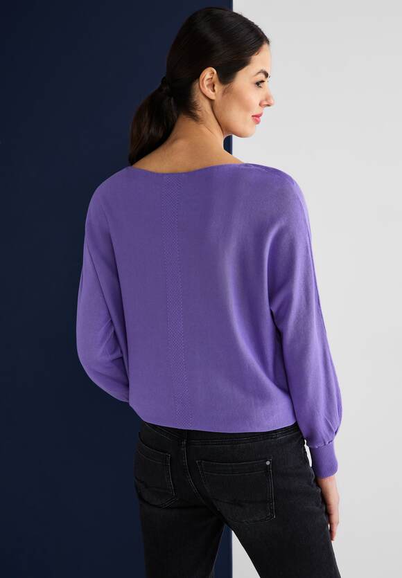 STREET ONE Pullover in Unifarbe Damen - Style Noreen - Tulip Violet | STREET  ONE Online-Shop