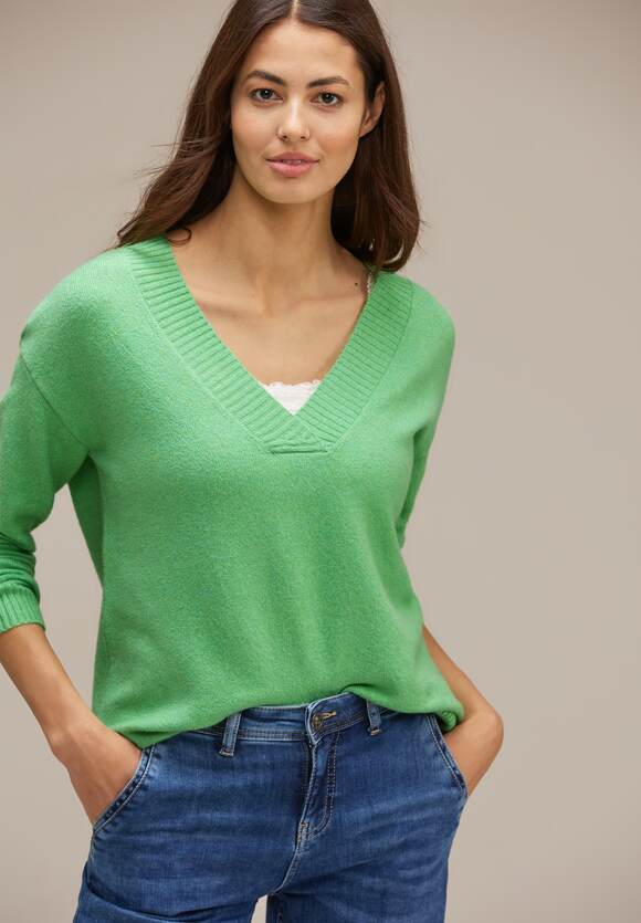STREET ONE Shirt mit Streifenmuster STREET Brisk Damen Mina - | - Online-Shop ONE Style Green