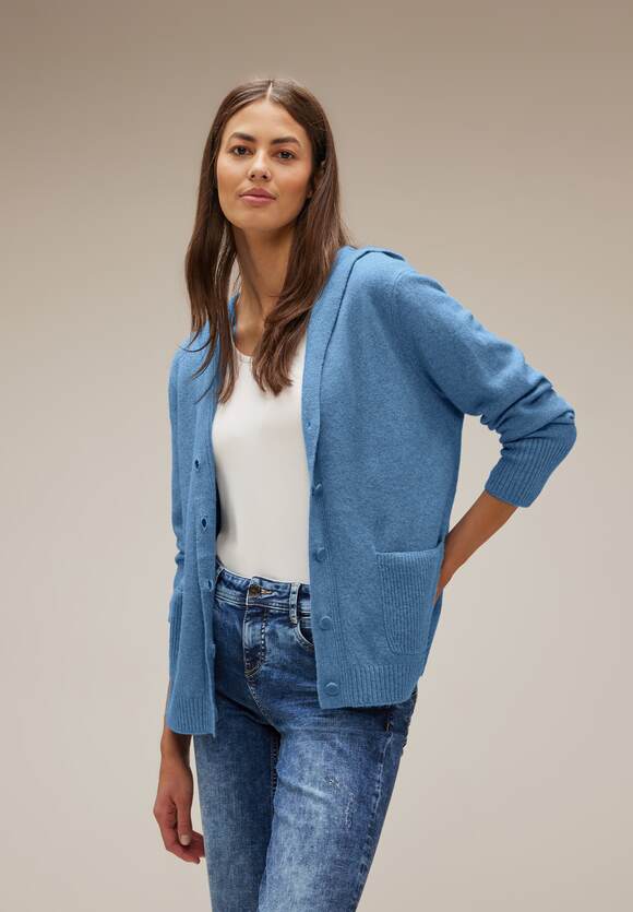 Online-Shop Style Winter STREET Langarmshirt mit ONE Stehkragen - Damen Rose - Melange | Lena STREET ONE