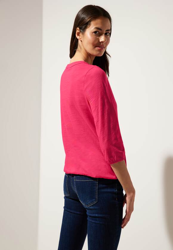 STREET ONE Jersey Shirt in Unifarbe Damen - Coral Blossom | STREET ONE  Online-Shop
