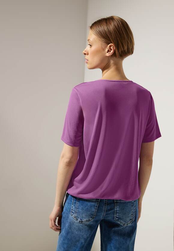 STREET ONE Seidenlook Shirt Damen - Meta Lilac | STREET ONE Online-Shop