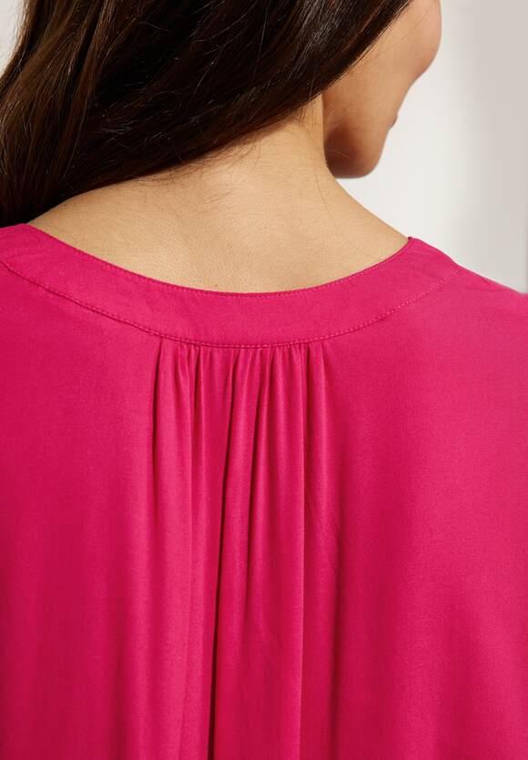 STREET ONE Blusenshirt in - ONE Pink Unifarbe | Damen STREET Online-Shop Fiesta