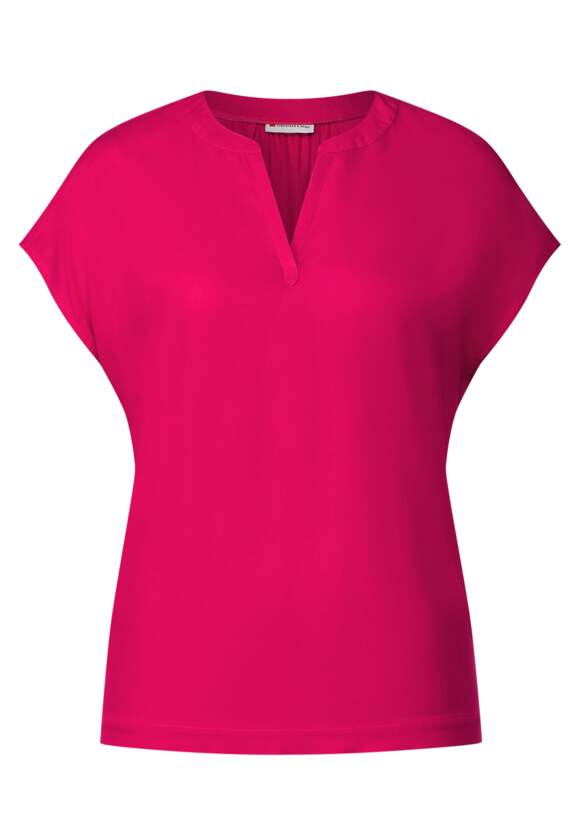 STREET ONE Blusenshirt in Unifarbe Damen - Fiesta Pink | STREET ONE  Online-Shop