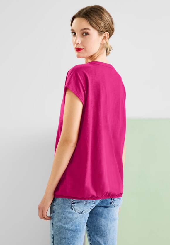 mit ONE Elastiksaum Pink | ONE - Damen STREET Online-Shop T-Shirt Nu STREET