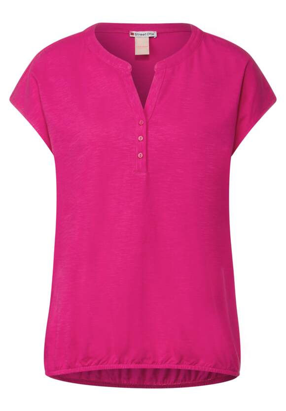 STREET ONE T-Shirt mit | Damen Nu Online-Shop - ONE Elastiksaum Pink STREET