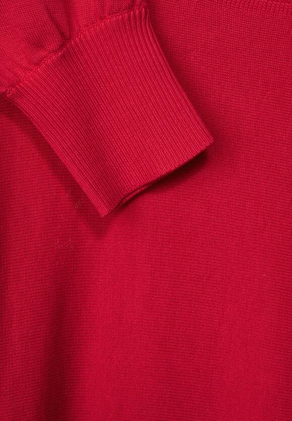 STREET ONE Pullover in Unifarbe Damen - Style Noreen - Fiesta Red | STREET  ONE Online-Shop