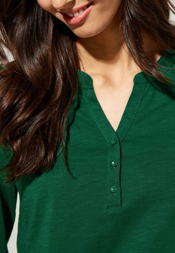 STREET ONE Jersey Shirt in STREET | Gentle Damen Unifarbe Online-Shop Green ONE 