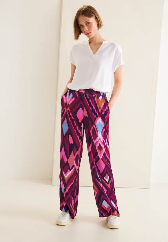 Printhose STREET Loose | Wideleg ONE Fit Damen - STREET Tamed Online-Shop Berry ONE - Style