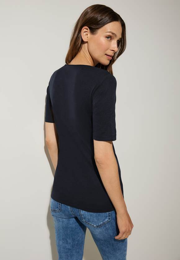 STREET ONE T-Shirt Damen mit Online-Shop | Deep STREET Blue - ONE Ausschnitt Herz
