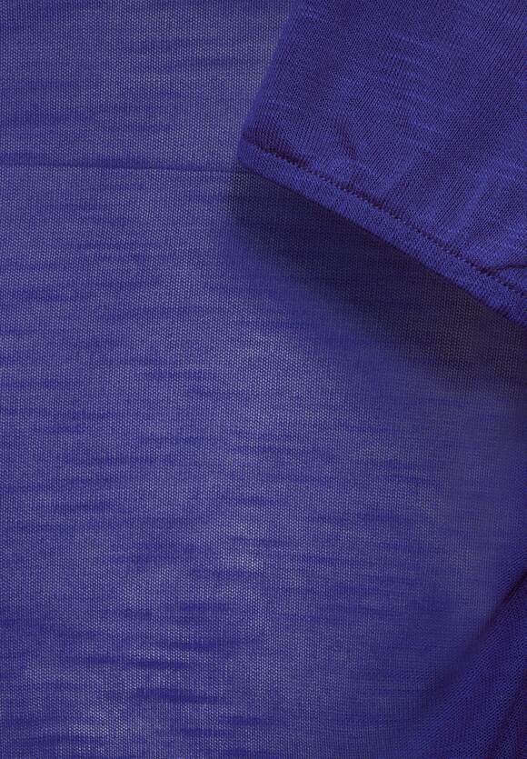 STREET ONE Shirtjacke in Unifarbe Damen - Style Suse - Intense Blue | STREET  ONE Online-Shop