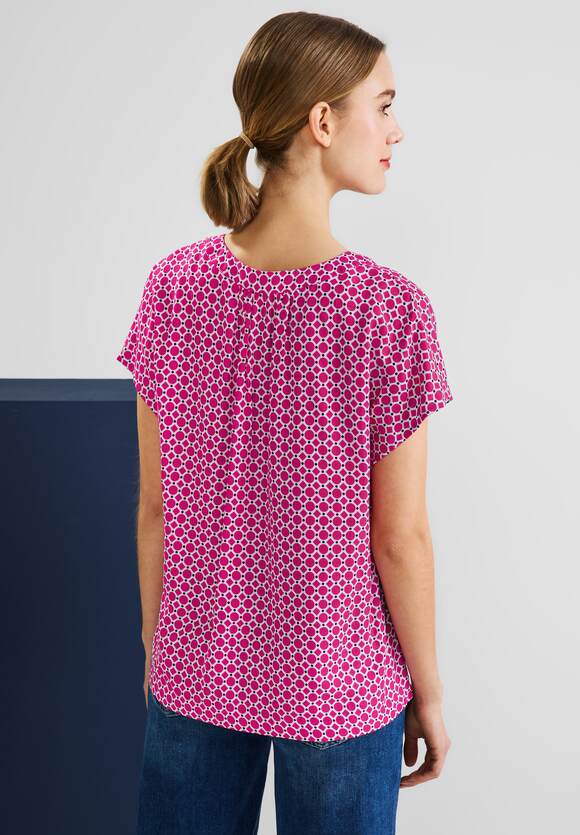 Pink mit Online-Shop STREET ONE Damen Alloverprint ONE | Shirtbluse - STREET Oasis