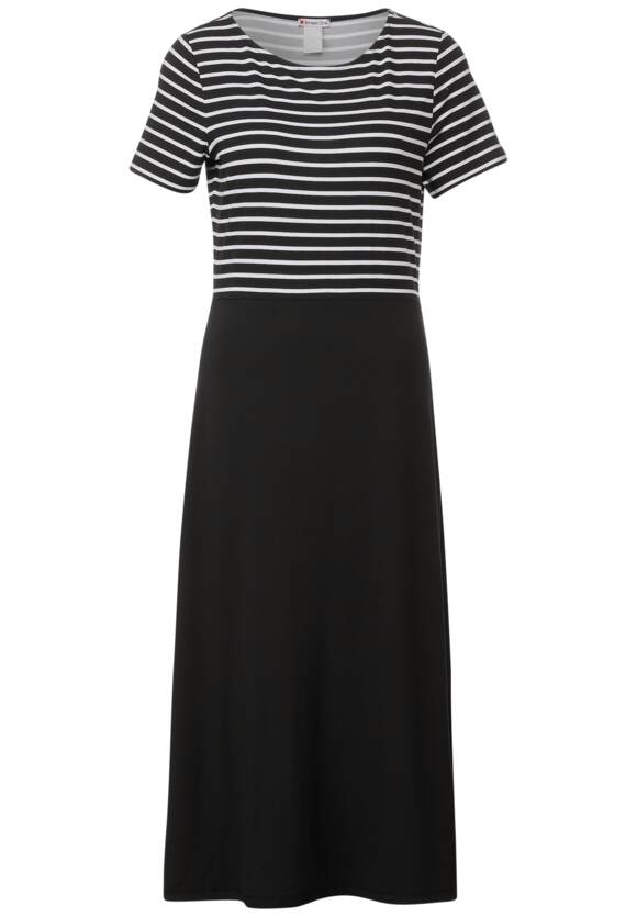 Black ONE Online-Shop Streifenmix STREET Midi Kleid ONE | STREET Damen -