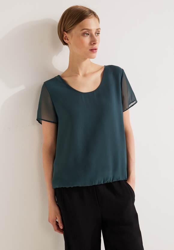 Green ONE Blusenshirt Damen Online-Shop | Unifarbe STREET in Hillside STREET ONE -