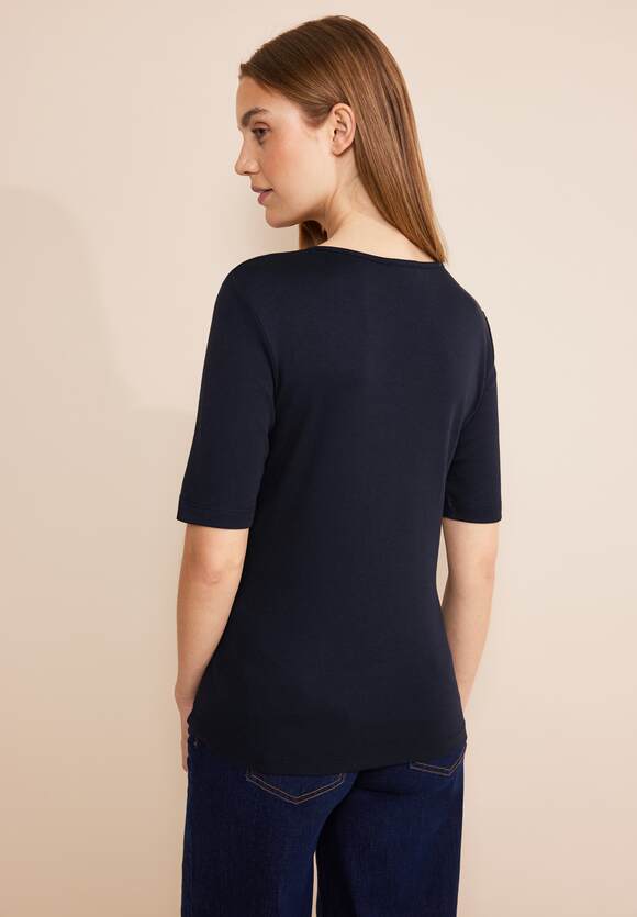 Basic Blue Deep STREET Palmira STREET Online-Shop - ONE Style Kurzarmshirt Damen | - ONE