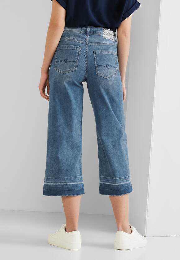 STREET ONE Casual Fit Jeans Culotte - Wash | Online-Shop Blue STREET Sky ONE Damen
