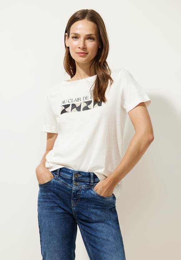 Frontprint Shirt ONE Off Online-Shop | Damen ONE White STREET - mit STREET