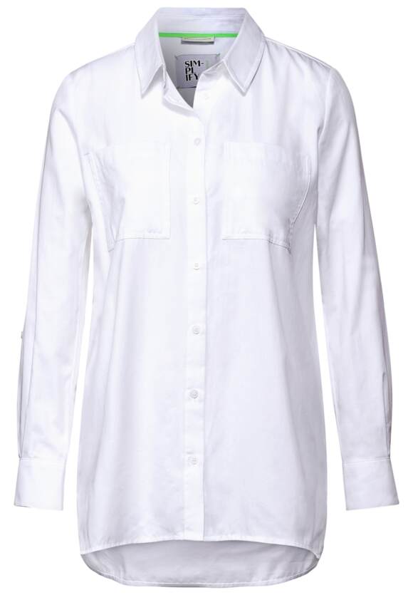 Unifarbe | Damen ONE in White Hemdbluse STREET STREET Online-Shop - ONE