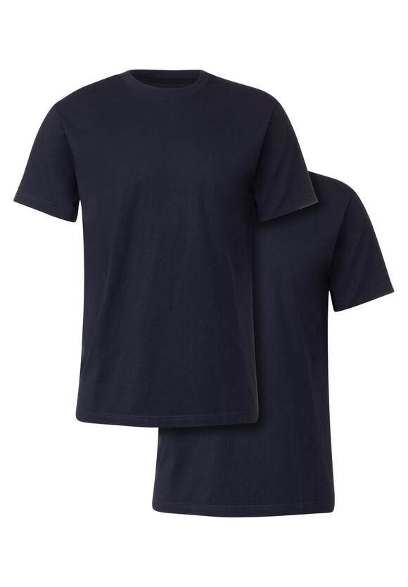 in ONE STREET Online-Shop Basic Navy Herren | STREET T-Shirt ONE Unifarbe - MEN Blue