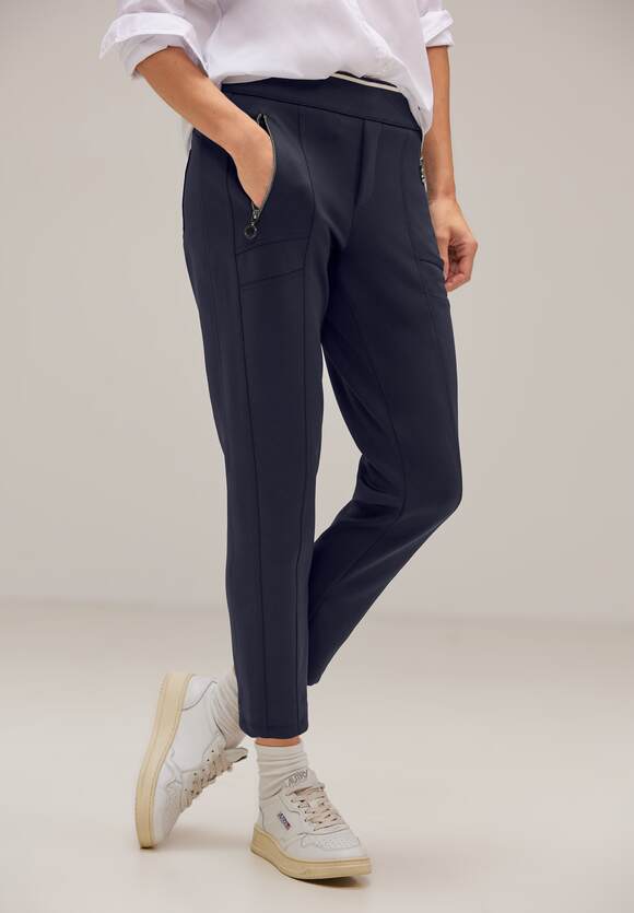 STREET ONE Slim Fit Hose Style | ONE Deep Blue Online-Shop - Damen York - STREET