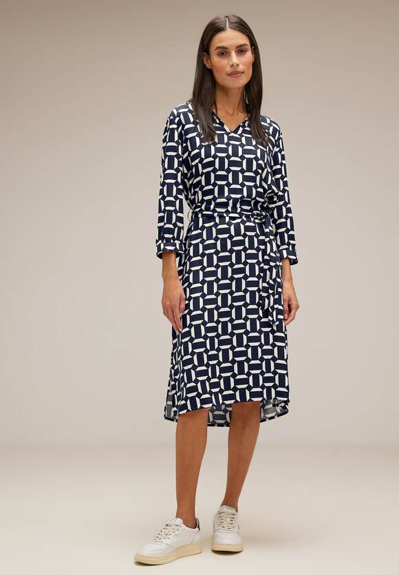 STREET ONE Viskose Kleid mit Print Damen - Deep Blue | STREET ONE  Online-Shop