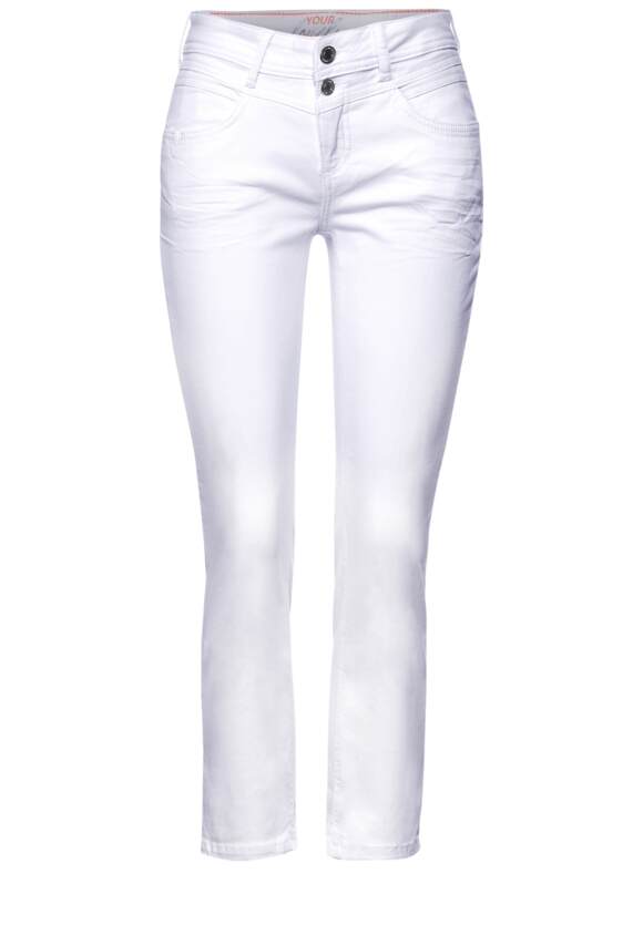 Witte casual fit jeans in 7 8 lengte