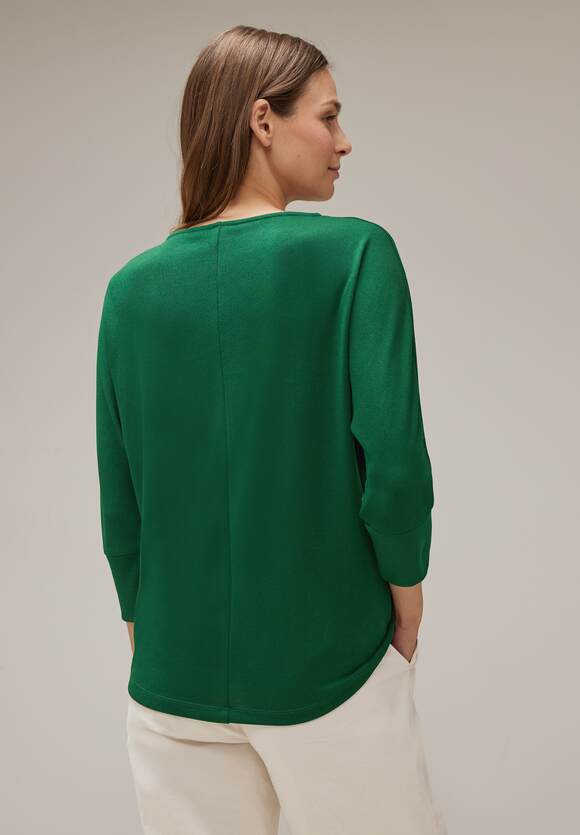 ONE Basic Green - ONE STREET Strickoptik Damen Gentle STREET Shirt | in Online-Shop