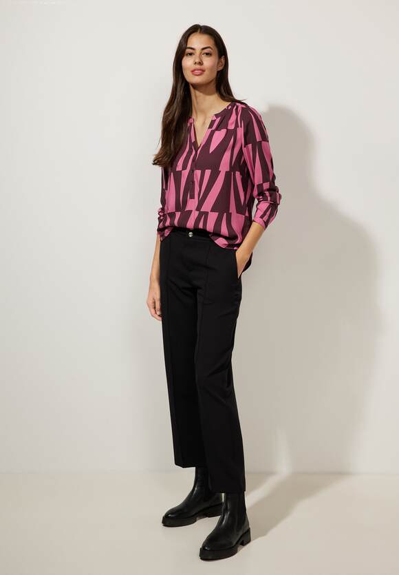 STREET ONE Longbluse in Unifarbe Damen - Style Bamika - Berry Rose | STREET  ONE Online-Shop