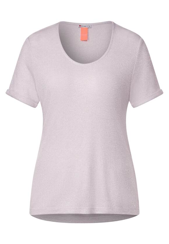 STREET T-Shirt | im Damen Schimmerlook STREET ONE Rose - Online-Shop Fresh ONE