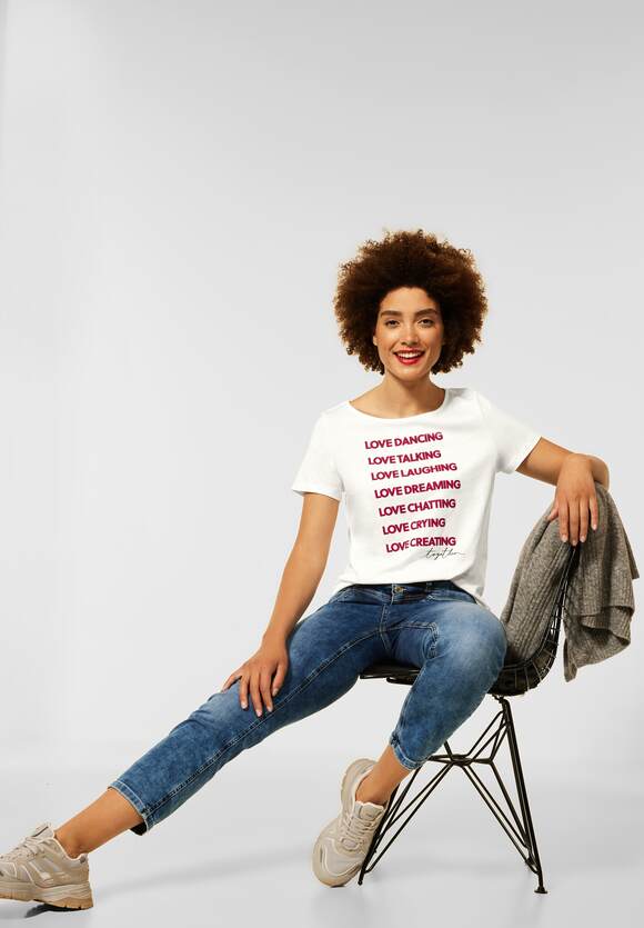 STREET - ONE ONE | STREET White Off Online-Shop T-shirt Dames